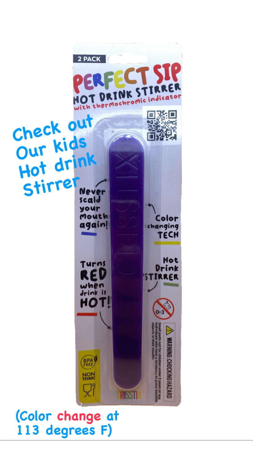 2 Pack Color Changing Hot Drink Coffee Stirrer