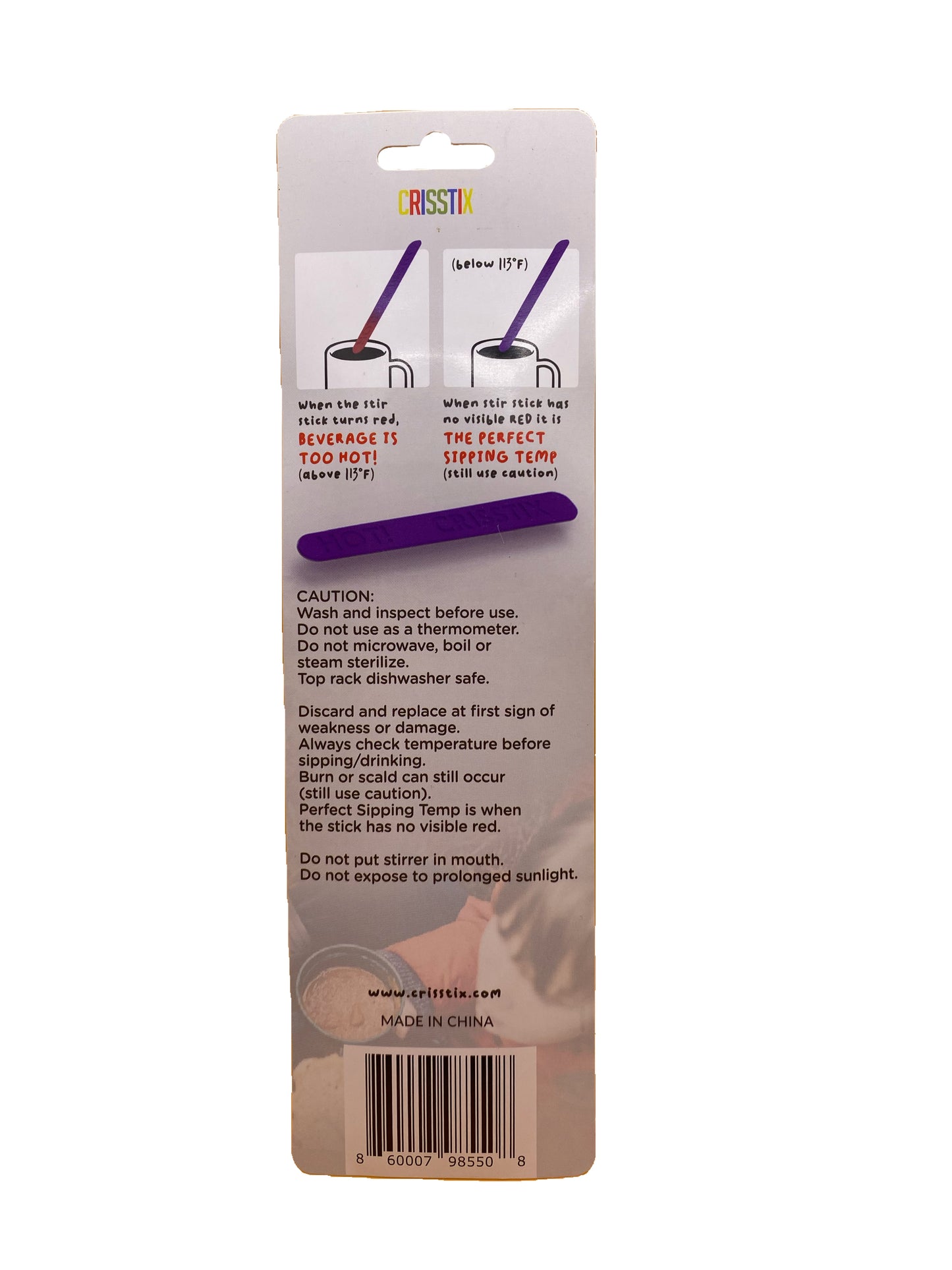 2 Pack Kids Color Changing Hot Drink Stirrer