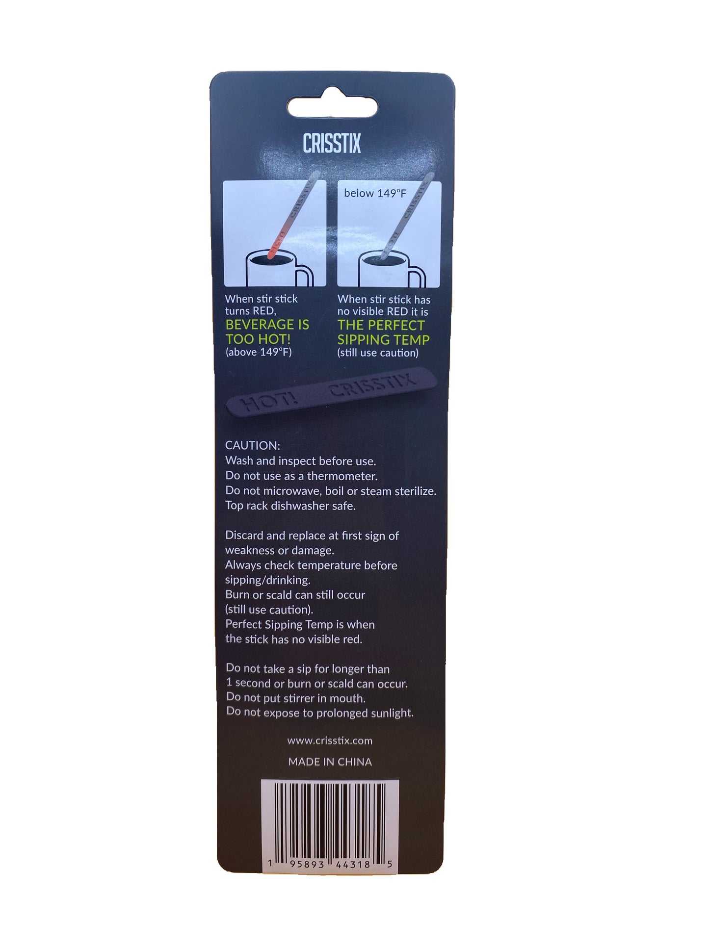 2 Pack Color Changing Hot Drink Coffee Stirrer
