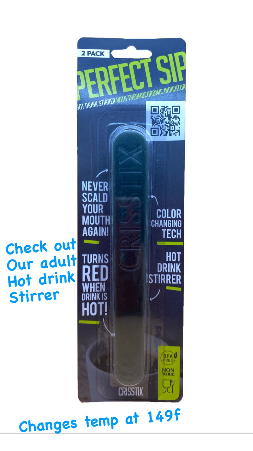 2 Pack Kids Color Changing Hot Drink Stirrer